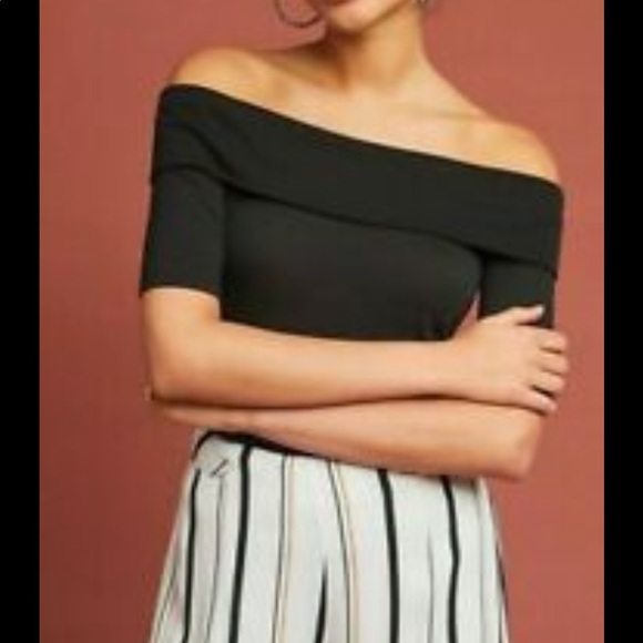 Anthropologie Tops - Anthropologie black off the shoulder top